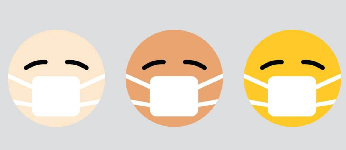 Emojis with a face mask