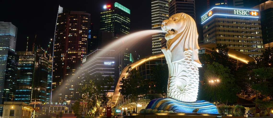 The Merlion Sculpture is an unmistakable icon of Singapore
