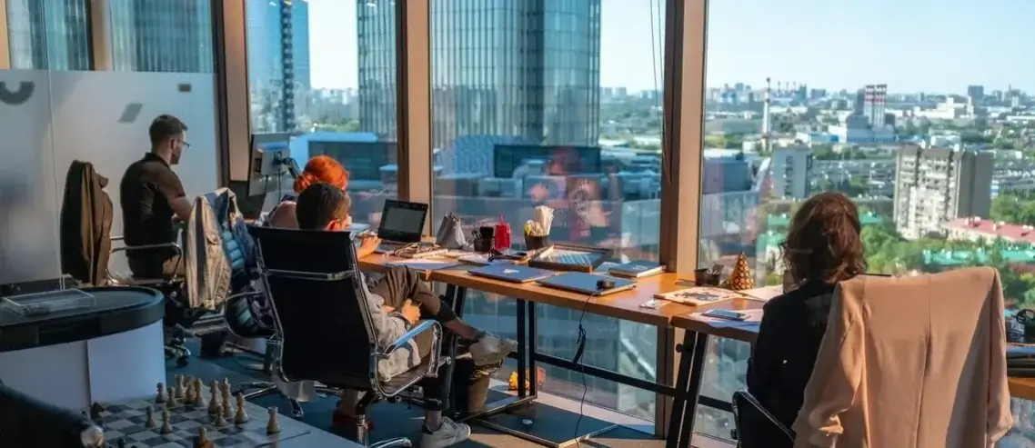 Employees at workplace